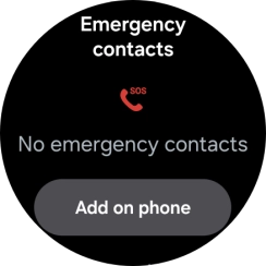 Press Add on phone and follow the instructions on your phone to set your emergency contacts. Press Add on phone and follow the instructions on your phone to set your emergency contacts.