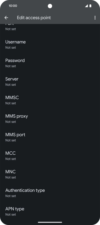 Press MMS port.