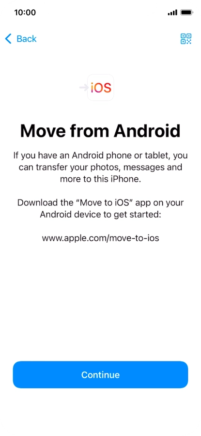 To transfer content to your phone, you need to install the app 
