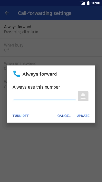 Press TURN OFF.