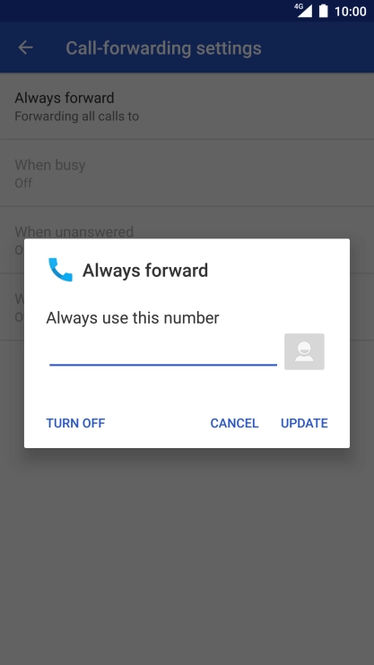 Press TURN OFF.