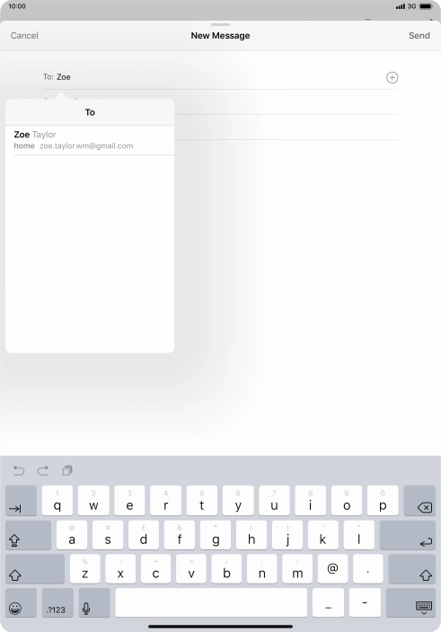 Press the required contact.