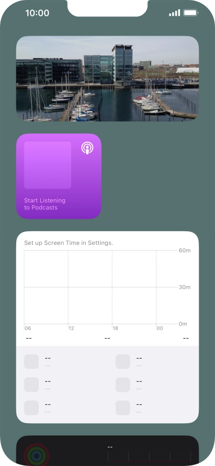 Press and hold the required Widget Stack.