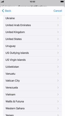 Press the required country.