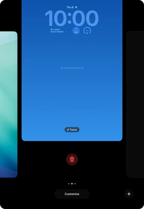 Press the delete icon. Press the delete icon.