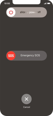 Press and drag the power off icon right.