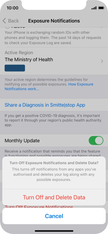 Press Turn Off and Delete Data.