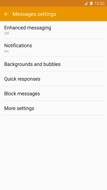 Press More settings. Press More settings.