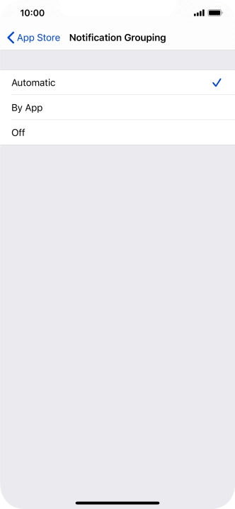 Press the required setting. Press the required setting.