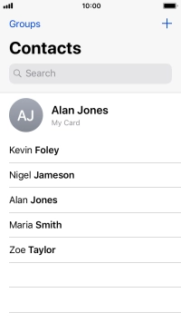 Press the new contact icon. Press the new contact icon.