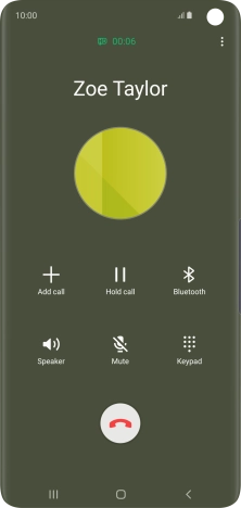 Press the end call icon. Press the end call icon.