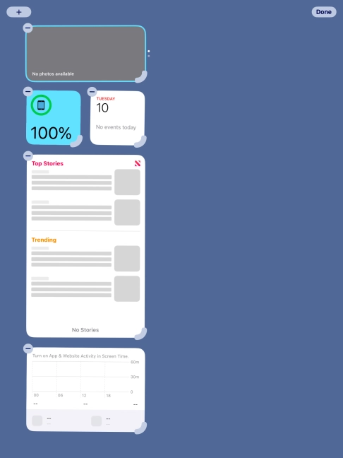 Press the add icon.