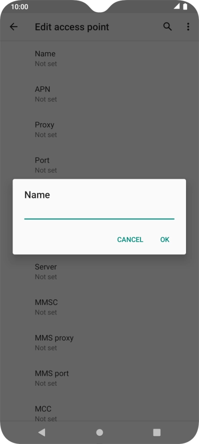 Key in Vodafone MMS and press OK.
