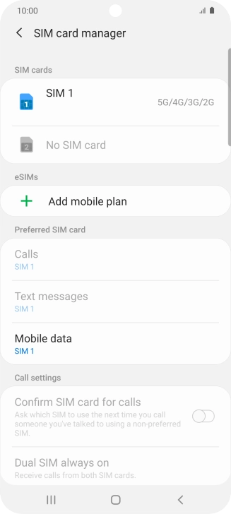 Press Add mobile plan. Press Add mobile plan.