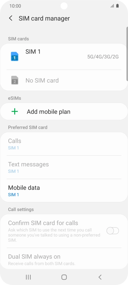 Press Add mobile plan. Press Add mobile plan.