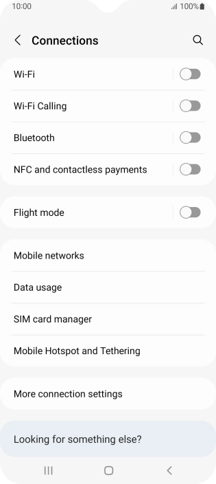 Press Data usage.