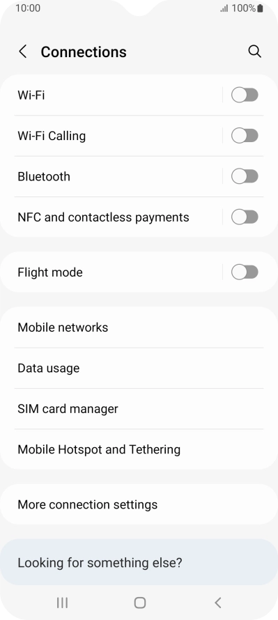 Press Data usage.