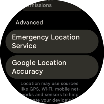 Press Emergency Location Service. Press Emergency Location Service.