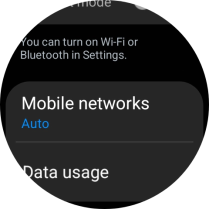Press Mobile networks.