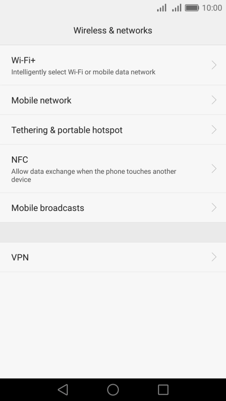 Press Mobile network. Press Mobile network.