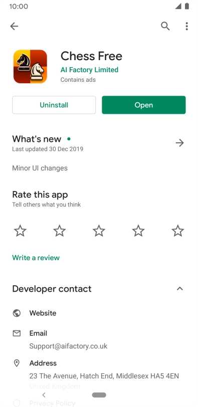 Press Uninstall.