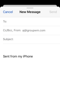 Press To and key in the first letters of the recipient's name.