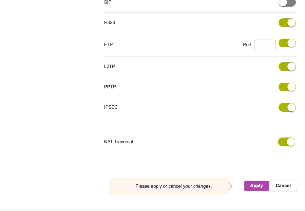 Click Apply.