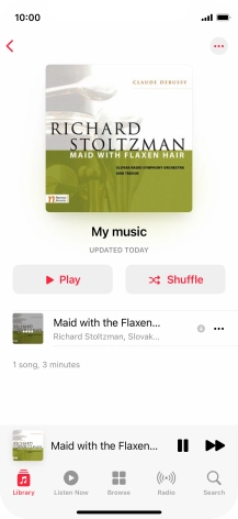 Press the song title. Press the song title.