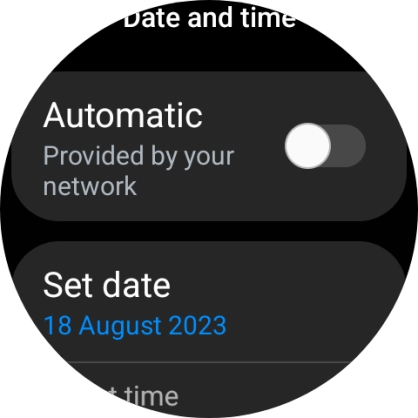 Press Set date. Press Set date.