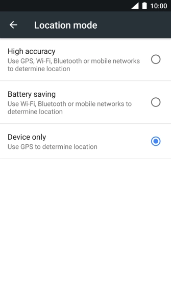 If you select High accuracy, your phone can find your exact position using the GPS satellites, the mobile network and nearby Wi-Fi networks. Satellite-based GPS requires a clear view of the sky. If you select High accuracy, your phone can find your exact position using the GPS satellites, the mobile network and nearby Wi-Fi networks. Satellite-based GPS requires a clear view of the sky.