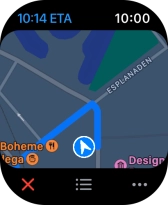 Turn the Digital Crown to zoom in or out on the map. Turn the Digital Crown to zoom in or out on the map.