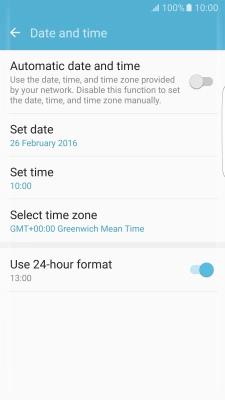 Press Select time zone.