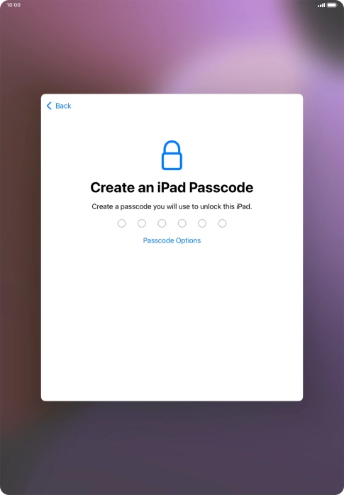 Press Passcode Options. Press Passcode Options.