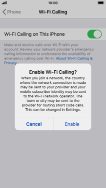 If you turn on the function, press Enable. If you turn on the function, press Enable.