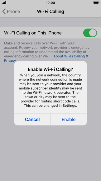 If you turn on the function, press Enable. If you turn on the function, press Enable.