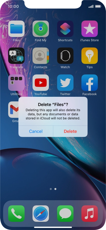Press Delete.