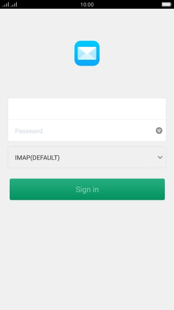 Press Password and key in the password for your email account.