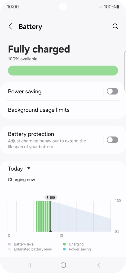 Press Power saving.