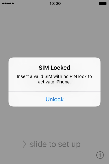 If your SIM is locked, press Unlock.