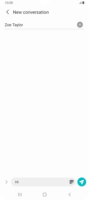 Press the send icon when you've finished your text message.