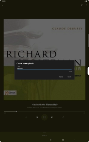 Key in a name for the playlist and press Create.