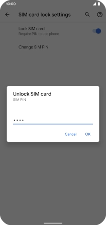 Key in your PIN and press OK.