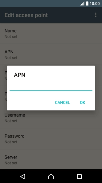 Key in live.vodafone.com and press OK.