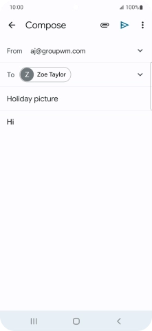 Press the attachment icon. Press the attachment icon.