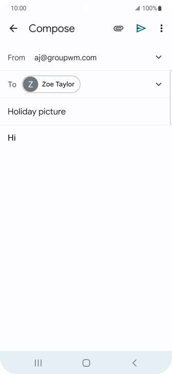 Press the attachment icon. Press the attachment icon.