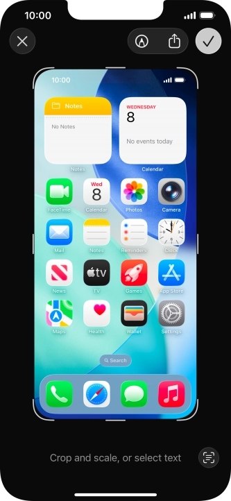 Follow the instructions on the screen to edit and save your screenshot. Follow the instructions on the screen to edit and save your screenshot.