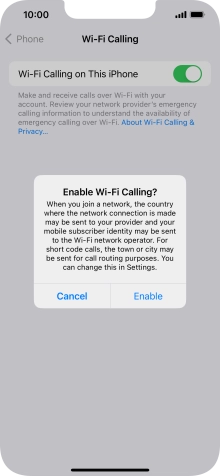 If you turn on the function, press Enable. If you turn on the function, press Enable.