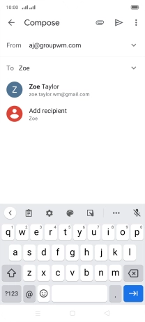 Press the required contact. Press the required contact.