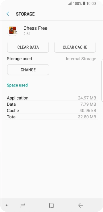 Press CLEAR CACHE.