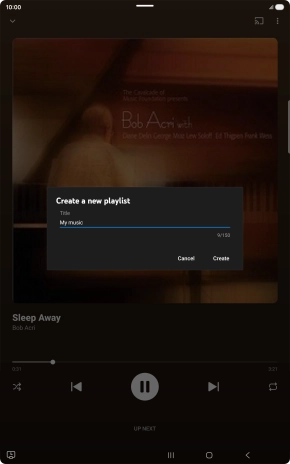 Key in a name for the playlist and press Create.